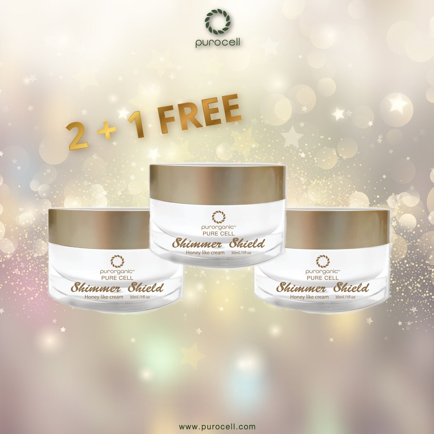 Buy 2 Get 1 Free Shimmer Shield Cream