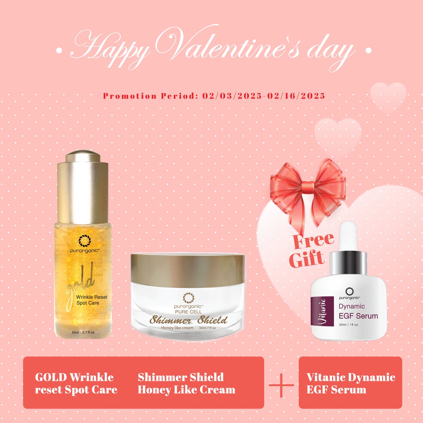 Valentine's Day Gift Set : Pure Cell Nourishing Facial Set